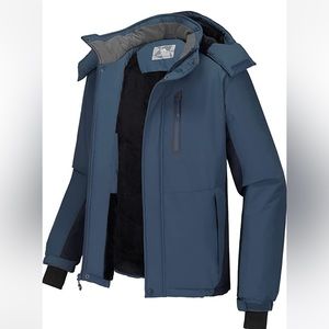 Men’s blue waterproof ski jacket